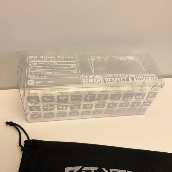 Brand New Pit Viper Orange/Yellow/Blue With Bag And Ear Loops - Picture 7 of 7